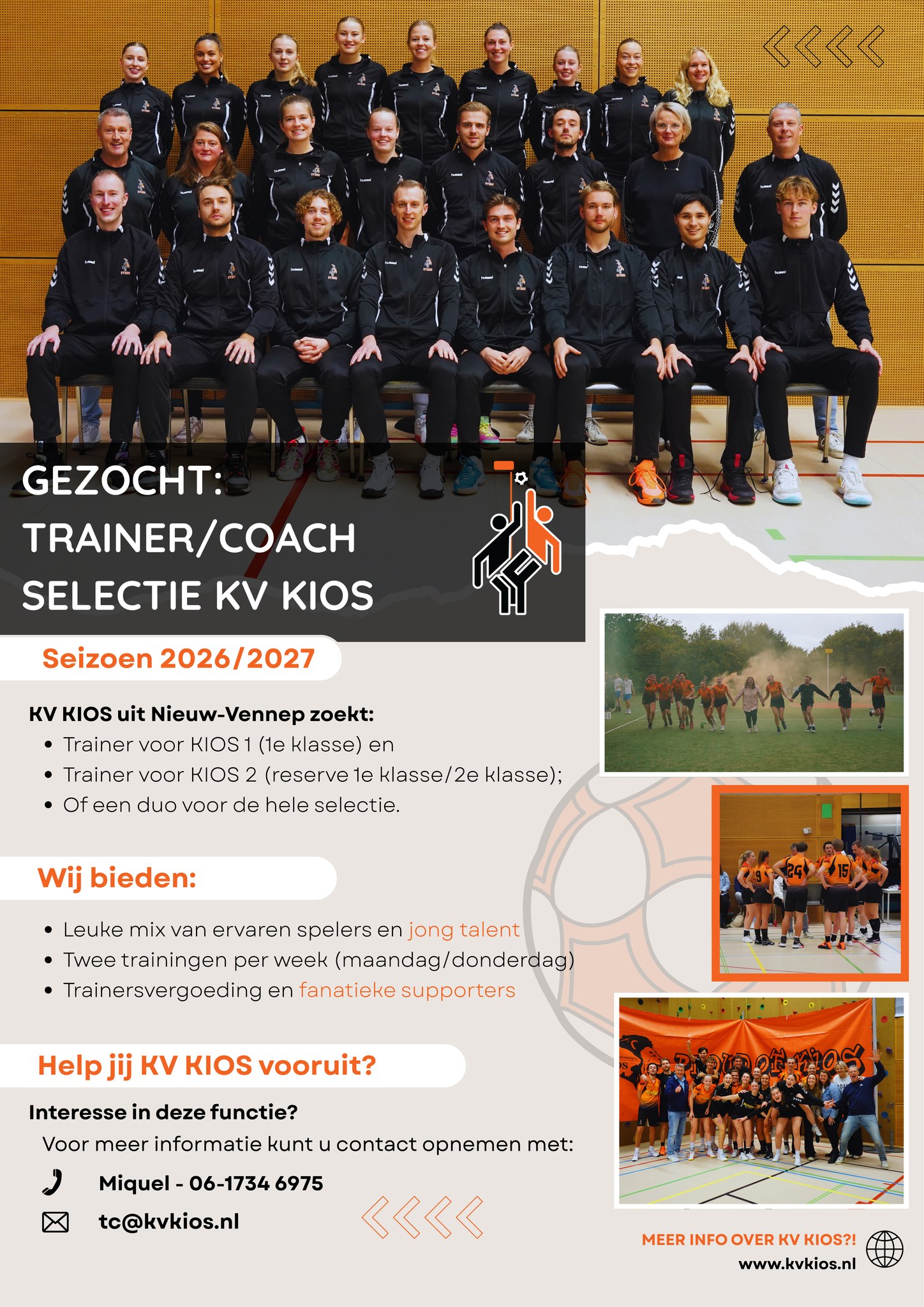 Trainer/Coach Selectie KV KIOS